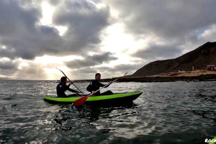 group of people kayaking