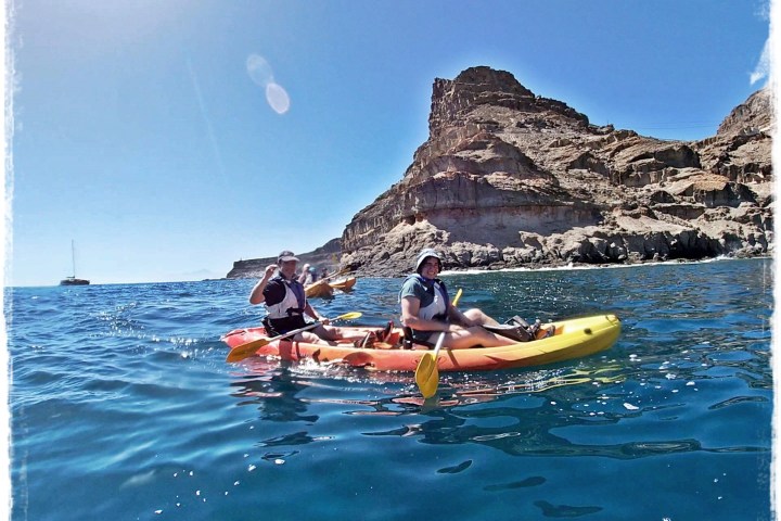 group of people kayaking