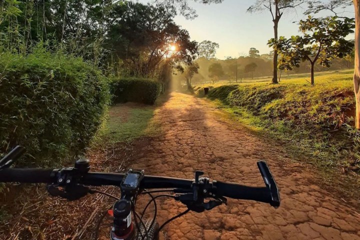 bicycle on a rough road