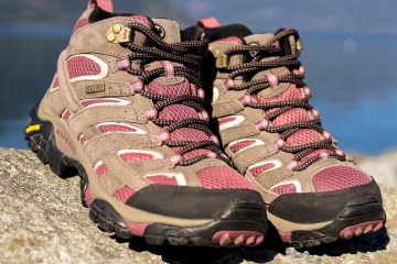 a pair of hiking shoes